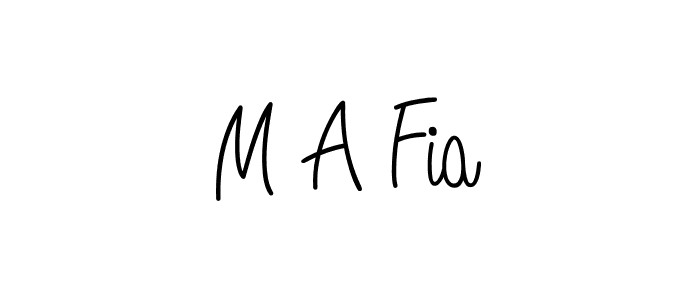 Design your own signature with our free online signature maker. With this signature software, you can create a handwritten (Angelique-Rose-font-FFP) signature for name M A Fia. M A Fia signature style 5 images and pictures png
