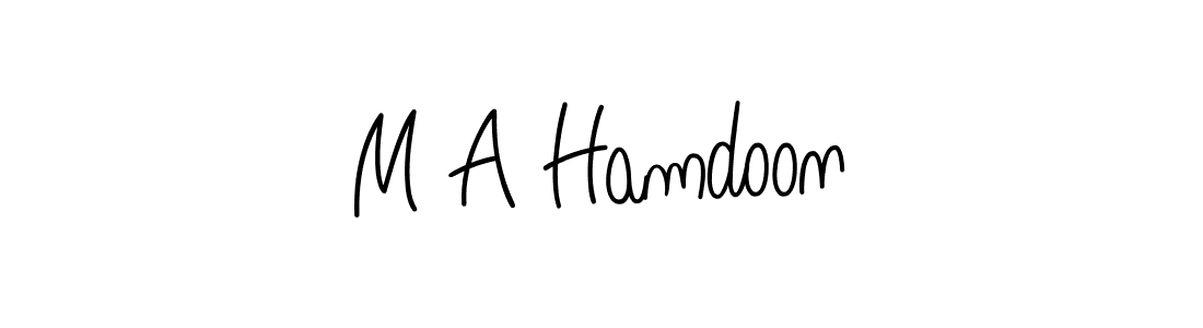 Also we have M A Hamdoon name is the best signature style. Create professional handwritten signature collection using Angelique-Rose-font-FFP autograph style. M A Hamdoon signature style 5 images and pictures png
