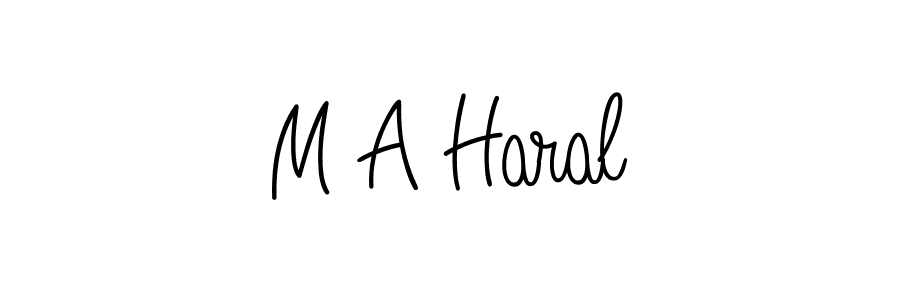 How to Draw M A Haral signature style? Angelique-Rose-font-FFP is a latest design signature styles for name M A Haral. M A Haral signature style 5 images and pictures png