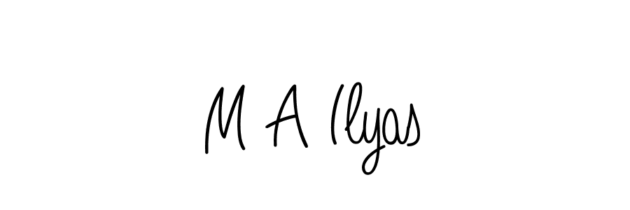 Also we have M A Ilyas name is the best signature style. Create professional handwritten signature collection using Angelique-Rose-font-FFP autograph style. M A Ilyas signature style 5 images and pictures png