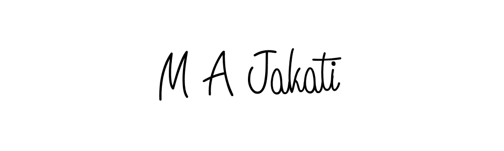 Also we have M A Jakati name is the best signature style. Create professional handwritten signature collection using Angelique-Rose-font-FFP autograph style. M A Jakati signature style 5 images and pictures png