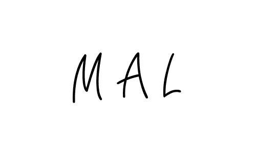 How to make M A L name signature. Use Angelique-Rose-font-FFP style for creating short signs online. This is the latest handwritten sign. M A L signature style 5 images and pictures png