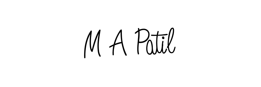 Create a beautiful signature design for name M A Patil. With this signature (Angelique-Rose-font-FFP) fonts, you can make a handwritten signature for free. M A Patil signature style 5 images and pictures png