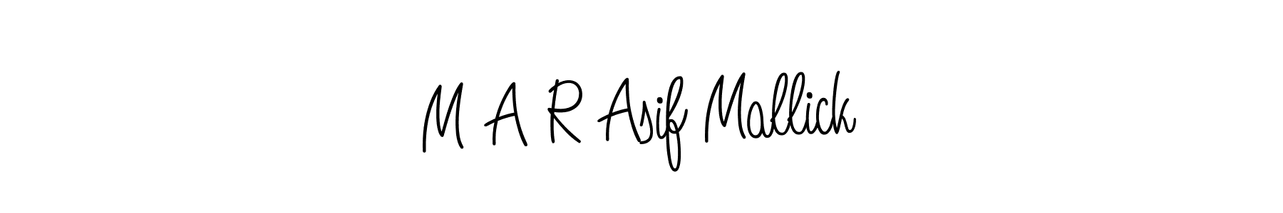 How to make M A R Asif Mallick name signature. Use Angelique-Rose-font-FFP style for creating short signs online. This is the latest handwritten sign. M A R Asif Mallick signature style 5 images and pictures png