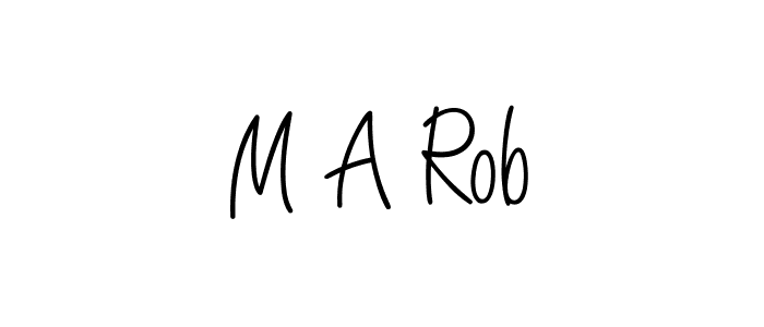 Design your own signature with our free online signature maker. With this signature software, you can create a handwritten (Angelique-Rose-font-FFP) signature for name M A Rob. M A Rob signature style 5 images and pictures png