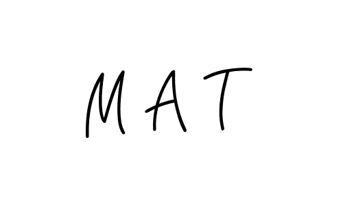 Design your own signature with our free online signature maker. With this signature software, you can create a handwritten (Angelique-Rose-font-FFP) signature for name M A T. M A T signature style 5 images and pictures png