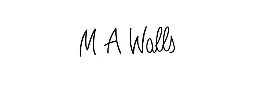 Design your own signature with our free online signature maker. With this signature software, you can create a handwritten (Angelique-Rose-font-FFP) signature for name M A Walls. M A Walls signature style 5 images and pictures png