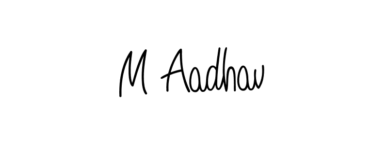 M Aadhav stylish signature style. Best Handwritten Sign (Angelique-Rose-font-FFP) for my name. Handwritten Signature Collection Ideas for my name M Aadhav. M Aadhav signature style 5 images and pictures png