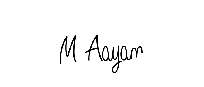 Design your own signature with our free online signature maker. With this signature software, you can create a handwritten (Angelique-Rose-font-FFP) signature for name M Aayan. M Aayan signature style 5 images and pictures png