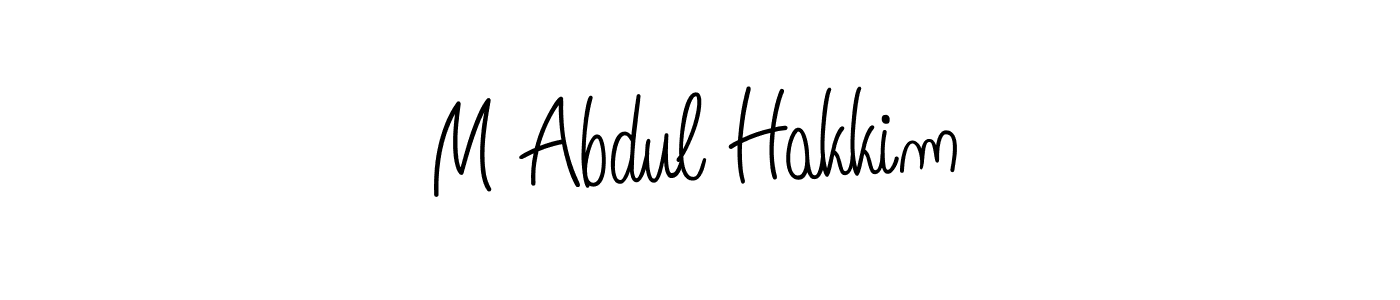 Create a beautiful signature design for name M Abdul Hakkim. With this signature (Angelique-Rose-font-FFP) fonts, you can make a handwritten signature for free. M Abdul Hakkim signature style 5 images and pictures png