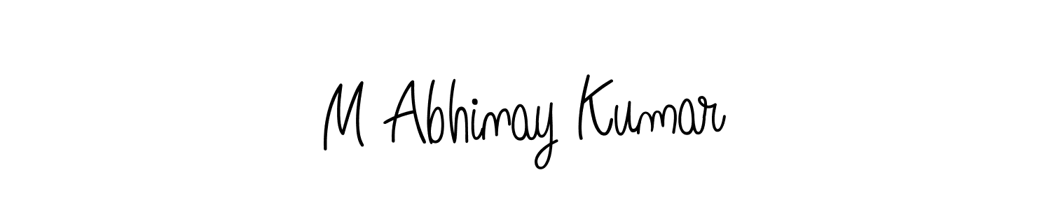 Create a beautiful signature design for name M Abhinay Kumar. With this signature (Angelique-Rose-font-FFP) fonts, you can make a handwritten signature for free. M Abhinay Kumar signature style 5 images and pictures png