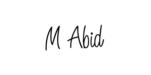 Design your own signature with our free online signature maker. With this signature software, you can create a handwritten (Angelique-Rose-font-FFP) signature for name M Abid. M Abid signature style 5 images and pictures png