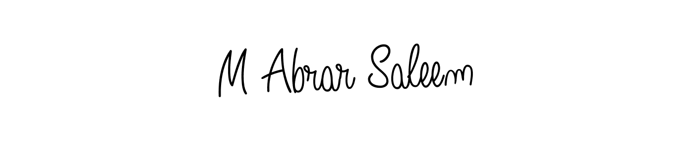 Create a beautiful signature design for name M Abrar Saleem. With this signature (Angelique-Rose-font-FFP) fonts, you can make a handwritten signature for free. M Abrar Saleem signature style 5 images and pictures png