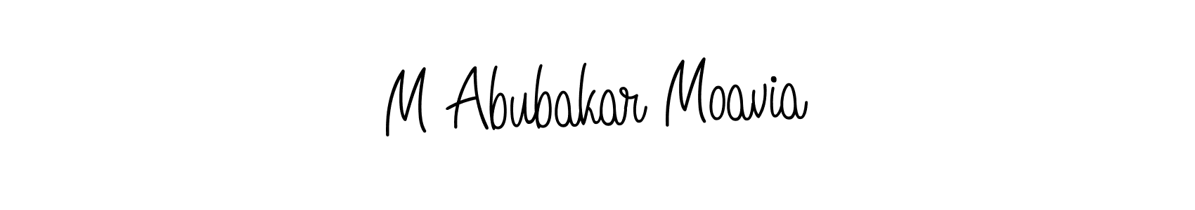 if you are searching for the best signature style for your name M Abubakar Moavia. so please give up your signature search. here we have designed multiple signature styles  using Angelique-Rose-font-FFP. M Abubakar Moavia signature style 5 images and pictures png