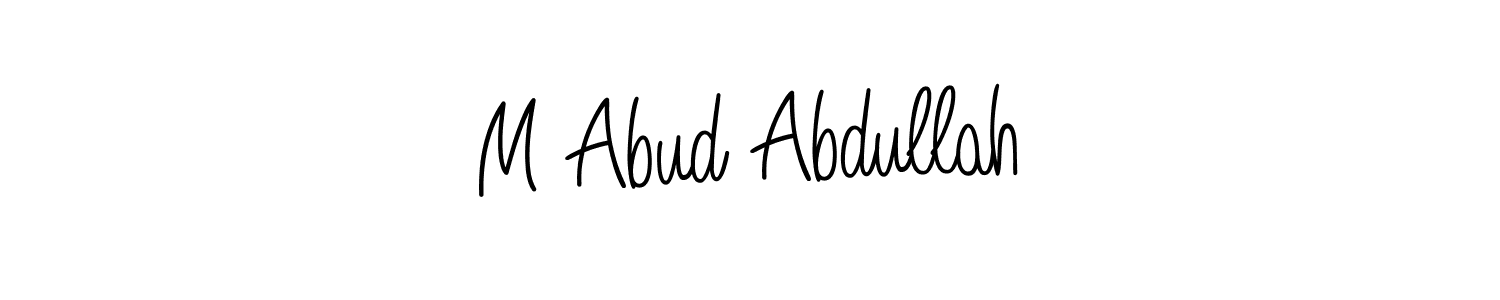 M Abud Abdullah stylish signature style. Best Handwritten Sign (Angelique-Rose-font-FFP) for my name. Handwritten Signature Collection Ideas for my name M Abud Abdullah. M Abud Abdullah signature style 5 images and pictures png