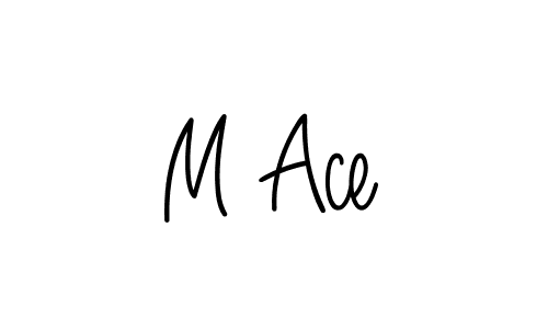 Make a beautiful signature design for name M Ace. With this signature (Angelique-Rose-font-FFP) style, you can create a handwritten signature for free. M Ace signature style 5 images and pictures png