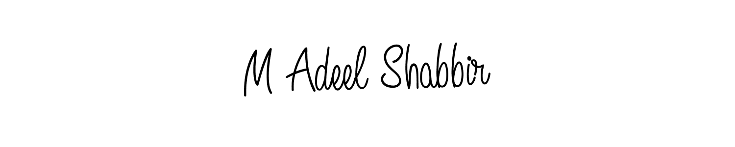 Make a beautiful signature design for name M Adeel Shabbir. With this signature (Angelique-Rose-font-FFP) style, you can create a handwritten signature for free. M Adeel Shabbir signature style 5 images and pictures png