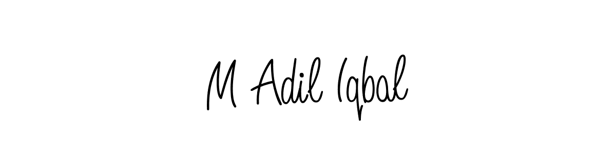 How to make M Adil Iqbal name signature. Use Angelique-Rose-font-FFP style for creating short signs online. This is the latest handwritten sign. M Adil Iqbal signature style 5 images and pictures png