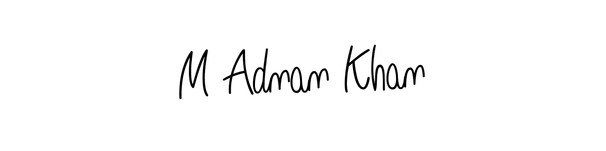 Use a signature maker to create a handwritten signature online. With this signature software, you can design (Angelique-Rose-font-FFP) your own signature for name M Adnan Khan. M Adnan Khan signature style 5 images and pictures png