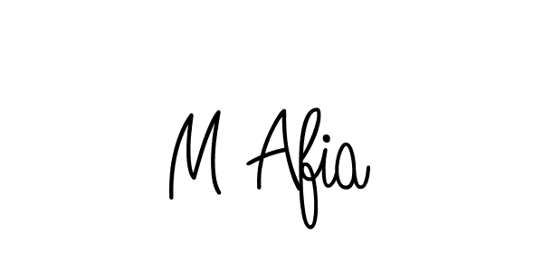 Design your own signature with our free online signature maker. With this signature software, you can create a handwritten (Angelique-Rose-font-FFP) signature for name M Afia. M Afia signature style 5 images and pictures png