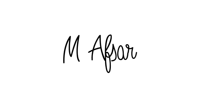 The best way (Angelique-Rose-font-FFP) to make a short signature is to pick only two or three words in your name. The name M Afsar include a total of six letters. For converting this name. M Afsar signature style 5 images and pictures png