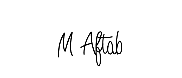 Make a beautiful signature design for name M Aftab. With this signature (Angelique-Rose-font-FFP) style, you can create a handwritten signature for free. M Aftab signature style 5 images and pictures png