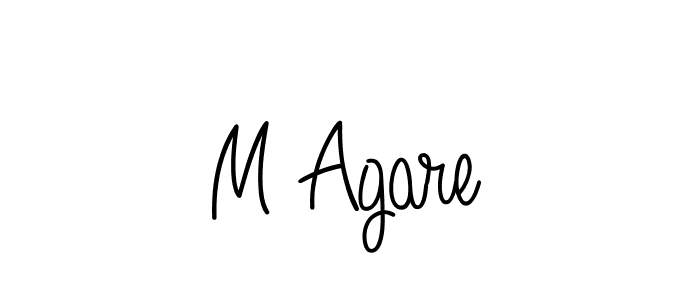 Create a beautiful signature design for name M Agare. With this signature (Angelique-Rose-font-FFP) fonts, you can make a handwritten signature for free. M Agare signature style 5 images and pictures png