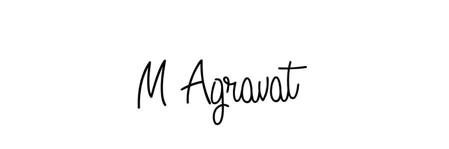 Make a beautiful signature design for name M Agravat. Use this online signature maker to create a handwritten signature for free. M Agravat signature style 5 images and pictures png