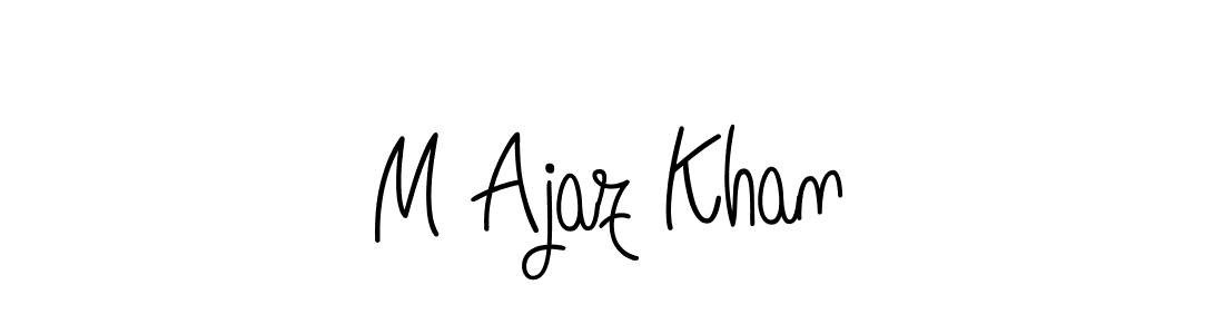 How to make M Ajaz Khan signature? Angelique-Rose-font-FFP is a professional autograph style. Create handwritten signature for M Ajaz Khan name. M Ajaz Khan signature style 5 images and pictures png