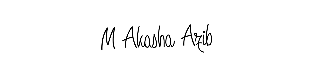 How to make M Akasha Azib signature? Angelique-Rose-font-FFP is a professional autograph style. Create handwritten signature for M Akasha Azib name. M Akasha Azib signature style 5 images and pictures png