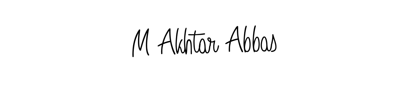 Make a beautiful signature design for name M Akhtar Abbas. With this signature (Angelique-Rose-font-FFP) style, you can create a handwritten signature for free. M Akhtar Abbas signature style 5 images and pictures png