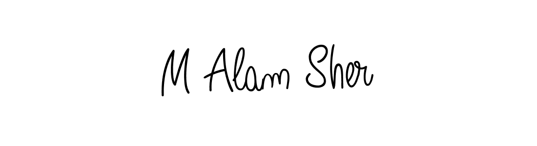 Also we have M Alam Sher name is the best signature style. Create professional handwritten signature collection using Angelique-Rose-font-FFP autograph style. M Alam Sher signature style 5 images and pictures png