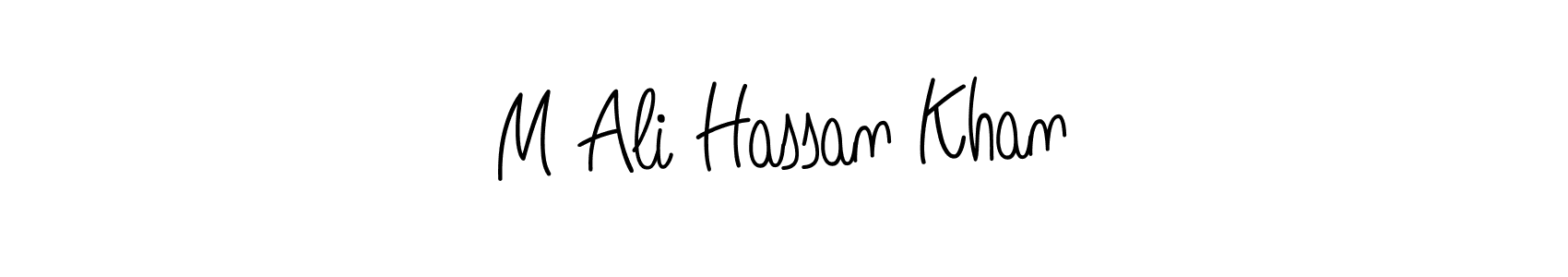 Make a beautiful signature design for name M Ali Hassan Khan. With this signature (Angelique-Rose-font-FFP) style, you can create a handwritten signature for free. M Ali Hassan Khan signature style 5 images and pictures png