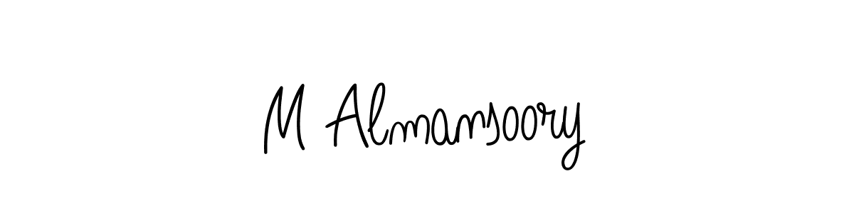 Also we have M Almansoory name is the best signature style. Create professional handwritten signature collection using Angelique-Rose-font-FFP autograph style. M Almansoory signature style 5 images and pictures png