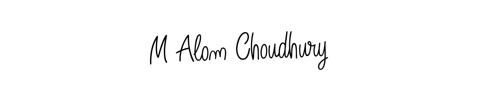 How to make M Alom Choudhury name signature. Use Angelique-Rose-font-FFP style for creating short signs online. This is the latest handwritten sign. M Alom Choudhury signature style 5 images and pictures png