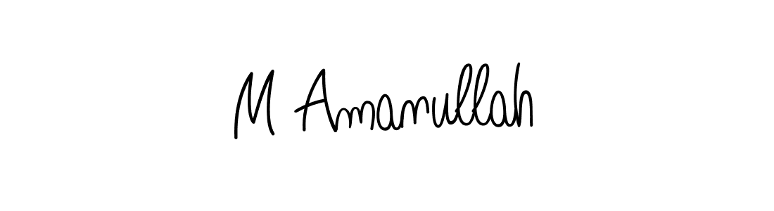 Create a beautiful signature design for name M Amanullah. With this signature (Angelique-Rose-font-FFP) fonts, you can make a handwritten signature for free. M Amanullah signature style 5 images and pictures png