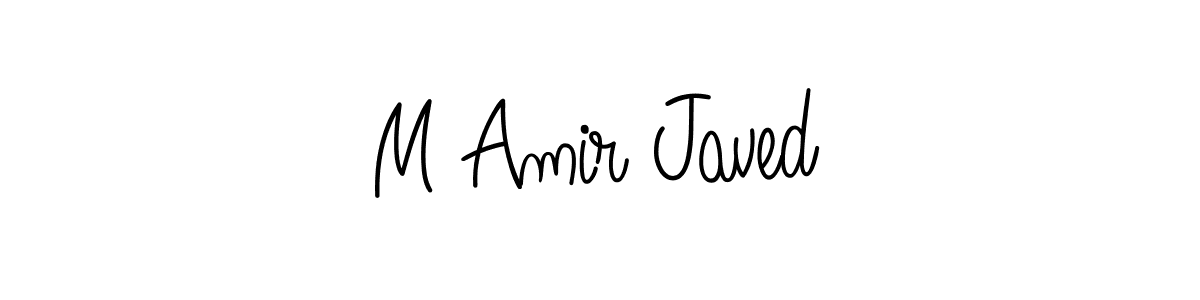 How to make M Amir Javed name signature. Use Angelique-Rose-font-FFP style for creating short signs online. This is the latest handwritten sign. M Amir Javed signature style 5 images and pictures png