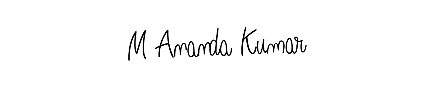 How to make M Ananda Kumar name signature. Use Angelique-Rose-font-FFP style for creating short signs online. This is the latest handwritten sign. M Ananda Kumar signature style 5 images and pictures png