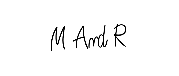 The best way (Angelique-Rose-font-FFP) to make a short signature is to pick only two or three words in your name. The name M And R include a total of six letters. For converting this name. M And R signature style 5 images and pictures png