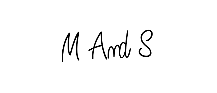 Make a beautiful signature design for name M And S. With this signature (Angelique-Rose-font-FFP) style, you can create a handwritten signature for free. M And S signature style 5 images and pictures png