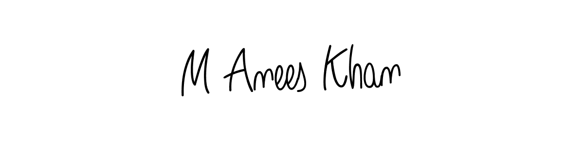 Create a beautiful signature design for name M Anees Khan. With this signature (Angelique-Rose-font-FFP) fonts, you can make a handwritten signature for free. M Anees Khan signature style 5 images and pictures png