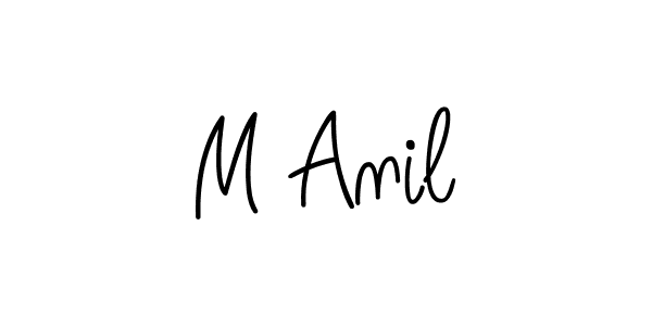 M Anil stylish signature style. Best Handwritten Sign (Angelique-Rose-font-FFP) for my name. Handwritten Signature Collection Ideas for my name M Anil. M Anil signature style 5 images and pictures png