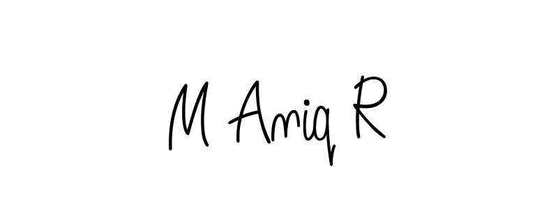 Angelique-Rose-font-FFP is a professional signature style that is perfect for those who want to add a touch of class to their signature. It is also a great choice for those who want to make their signature more unique. Get M Aniq R name to fancy signature for free. M Aniq R signature style 5 images and pictures png