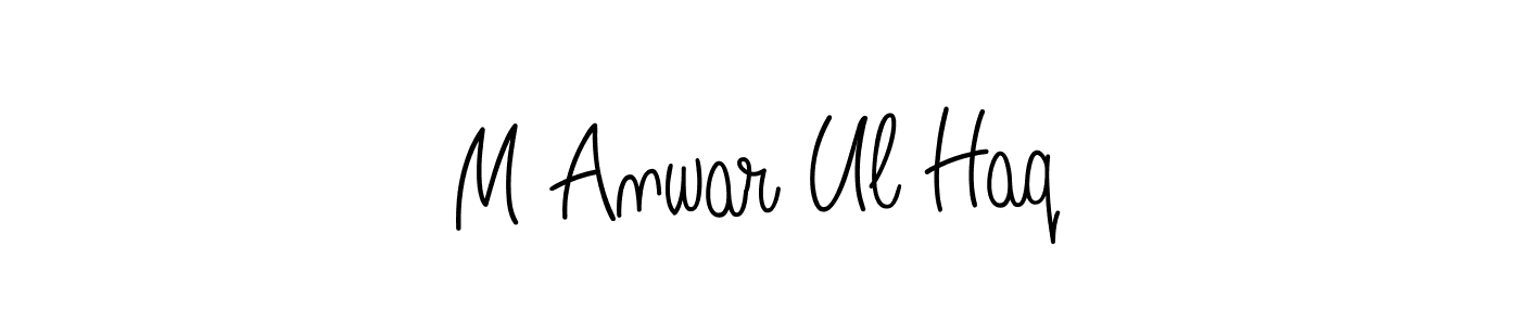 Use a signature maker to create a handwritten signature online. With this signature software, you can design (Angelique-Rose-font-FFP) your own signature for name M Anwar Ul Haq. M Anwar Ul Haq signature style 5 images and pictures png