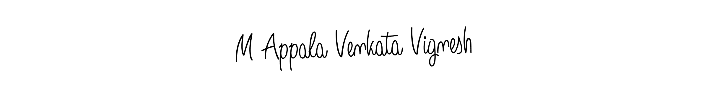 Make a short M Appala Venkata Vignesh signature style. Manage your documents anywhere anytime using Angelique-Rose-font-FFP. Create and add eSignatures, submit forms, share and send files easily. M Appala Venkata Vignesh signature style 5 images and pictures png