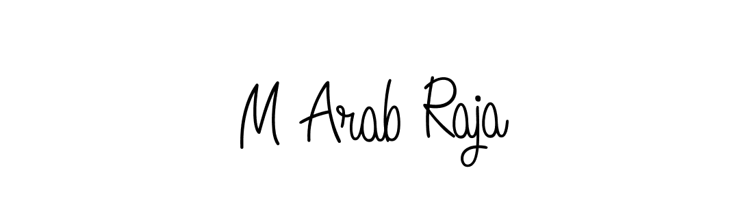 The best way (Angelique-Rose-font-FFP) to make a short signature is to pick only two or three words in your name. The name M Arab Raja include a total of six letters. For converting this name. M Arab Raja signature style 5 images and pictures png