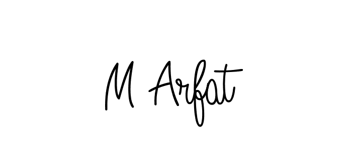 M Arfat stylish signature style. Best Handwritten Sign (Angelique-Rose-font-FFP) for my name. Handwritten Signature Collection Ideas for my name M Arfat. M Arfat signature style 5 images and pictures png