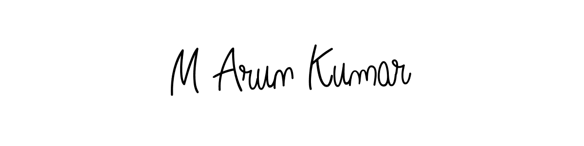 Design your own signature with our free online signature maker. With this signature software, you can create a handwritten (Angelique-Rose-font-FFP) signature for name M Arun Kumar. M Arun Kumar signature style 5 images and pictures png