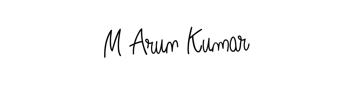 Design your own signature with our free online signature maker. With this signature software, you can create a handwritten (Angelique-Rose-font-FFP) signature for name M Arun Kumar. M Arun Kumar signature style 5 images and pictures png