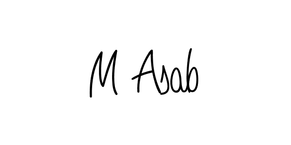 Create a beautiful signature design for name M Asab. With this signature (Angelique-Rose-font-FFP) fonts, you can make a handwritten signature for free. M Asab signature style 5 images and pictures png